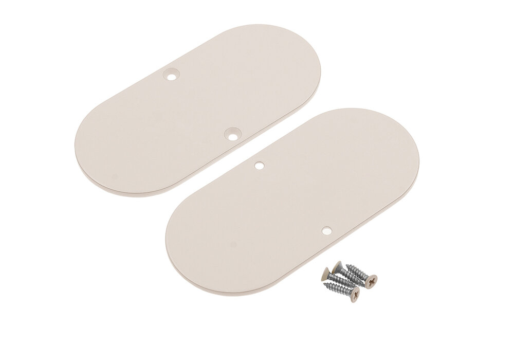 HALUX23 Metall-Endkappen für Runddeckel D9, Satz mit zwei Stück