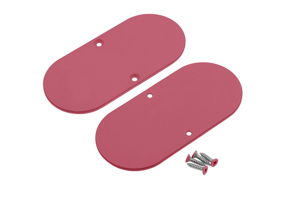 HALUX23 Metall-Endkappen für Runddeckel D9, Satz mit zwei Stück