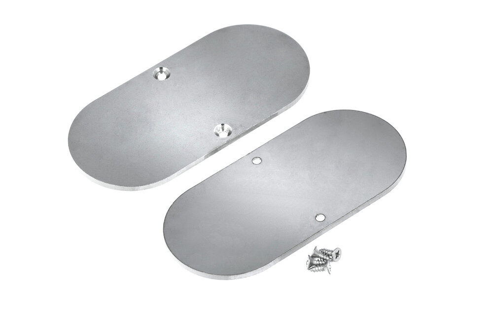 HALUX23 Metall-Endkappen für Runddeckel D9, Satz mit zwei Stück