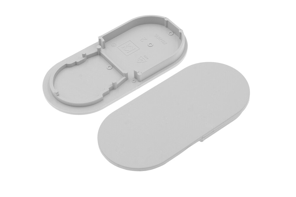 HALUX23 ABS-Endkappen für Runddeckel D9, Satz mit zwei Stück