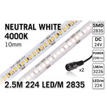 AppLamp ProLine PRO LINE Neutral White Led Strip | 2.5m 224 Leds pm Typ 2835 24V Lose Strip - Super hell - 3226 Lumen pro Meter