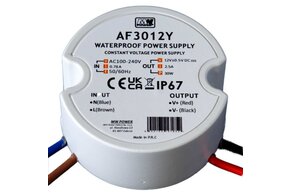MWPower Wasserdichtes Mini-Netzteil Ø50mm - DC 12V 30 Watt 2.5A - IP67