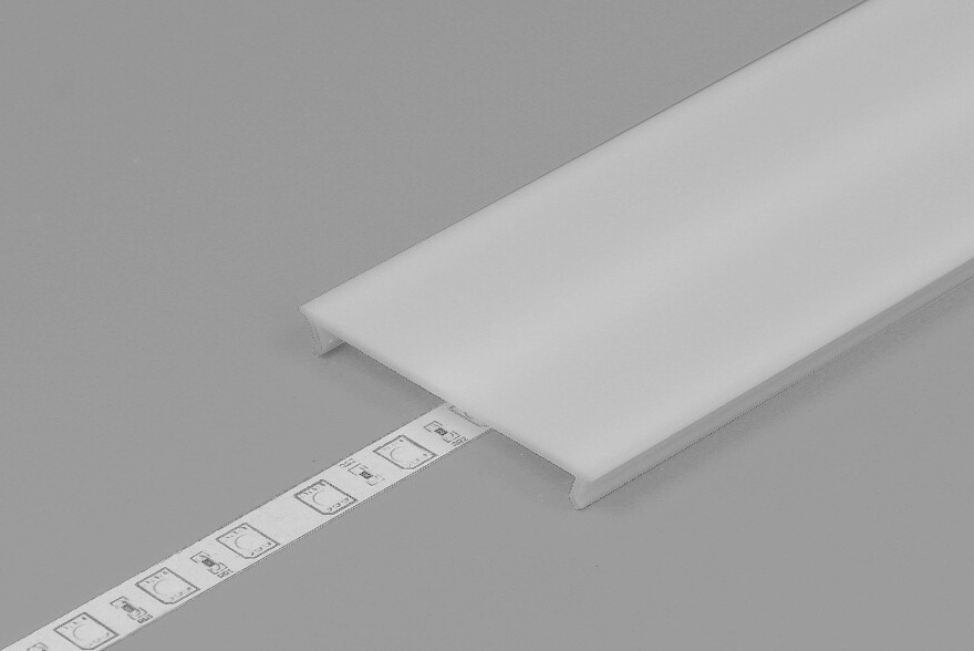 Abdeckung C10 Basic Milky White Clickon | Economic Diffusor mit gleichmäßiger Lichtverteilung, Länge 1m oder 2m