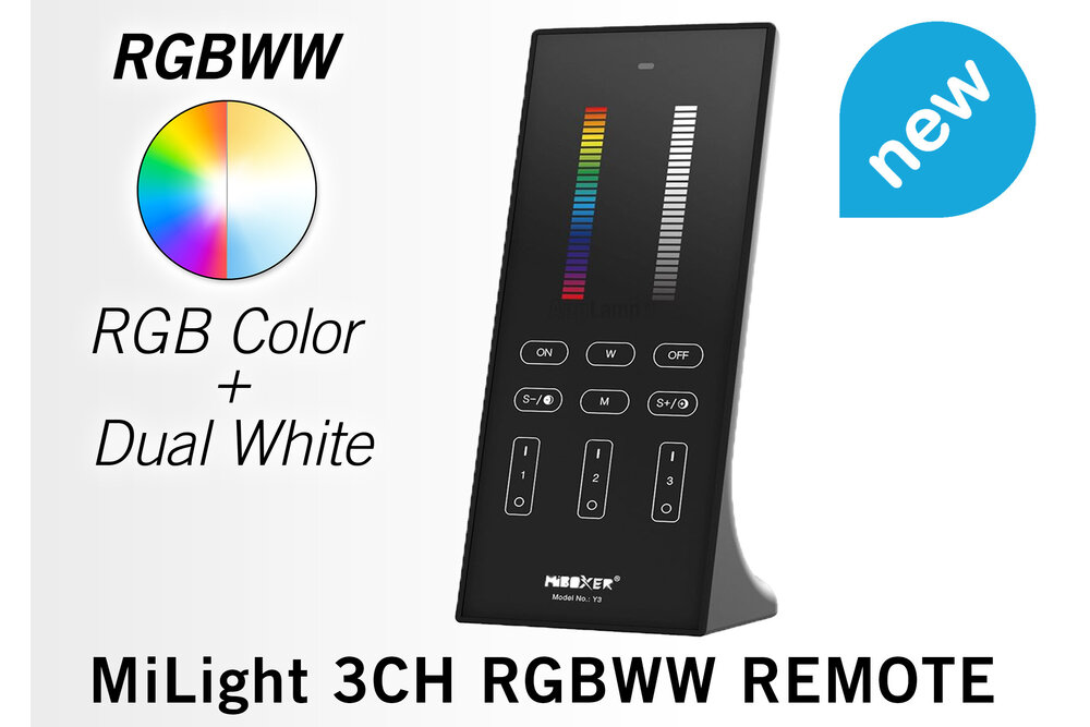MiLight Stehende Touch Remote RGB+CCT (Dual White) Mi-Light RGBWW mit 3 Kanälen