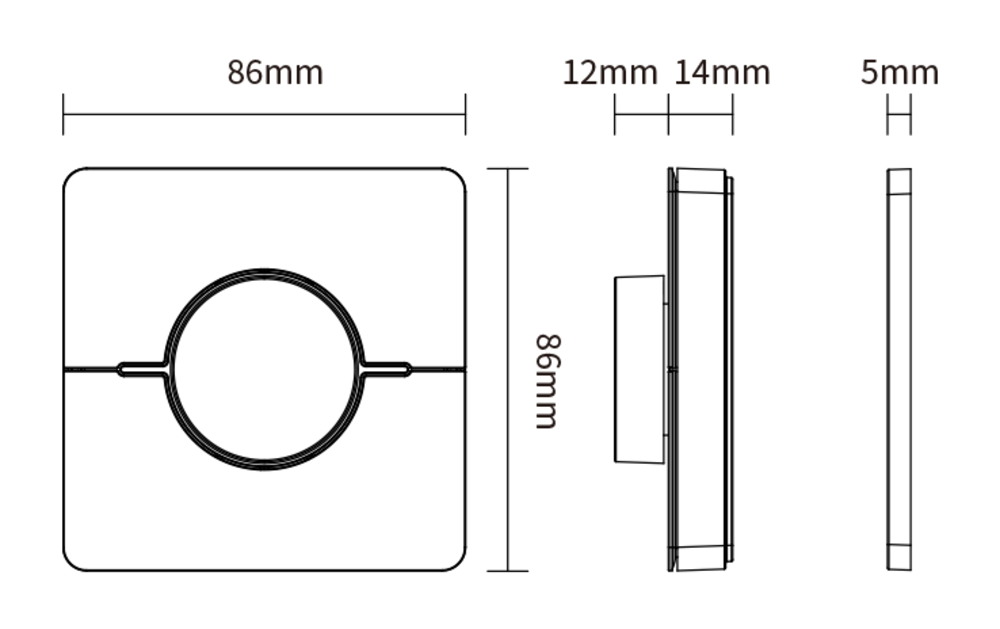 MiLight Funk-Doppeldrehknopf-Wanddimmer in Weiß, 4 einstellbare Szenentasten, RF 1 Kanal für Miboxer-Dimmermodul, duale weiße Lampen und Steuergeräte -Weiß
