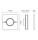 MiLight Funk-Doppeldrehknopf-Wanddimmer in Weiß, 4 einstellbare Szenentasten, RF 1 Kanal für Miboxer-Dimmermodul, duale weiße Lampen und Steuergeräte -Weiß