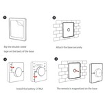 MiLight Funk-Doppeldrehknopf-Wanddimmer in Weiß, 4 einstellbare Szenentasten, RF 1 Kanal für Miboxer-Dimmermodul, duale weiße Lampen und Steuergeräte -Weiß