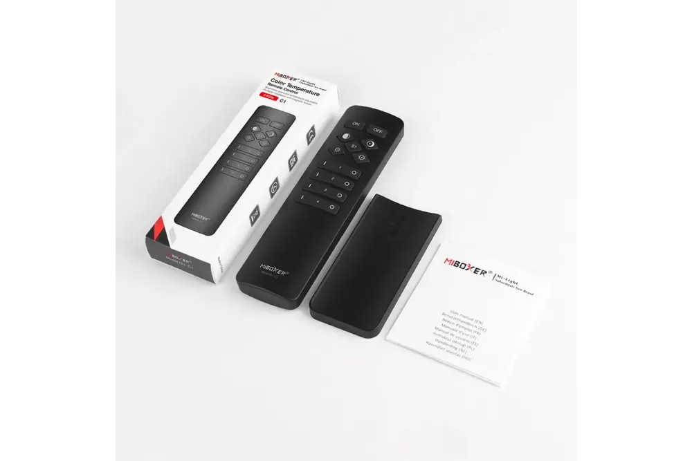 MiLight Design-Fernbedienung für einfarbige / zweifarbige weiße LED-Streifen - 4 Zonen - Miboxer C1