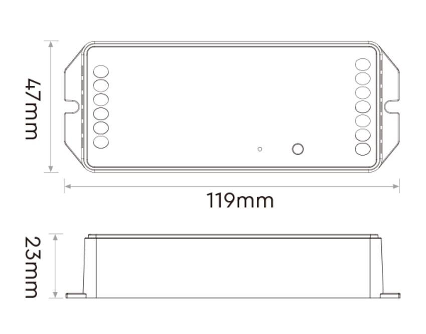MiLight PZ5 5 in 1 SingleColor/DualWhite/RGB/RGBWW/RGB+CCT Zigbee 3.0 + 2.4G)LED Strip Controller 12-48V, 20A (separat)