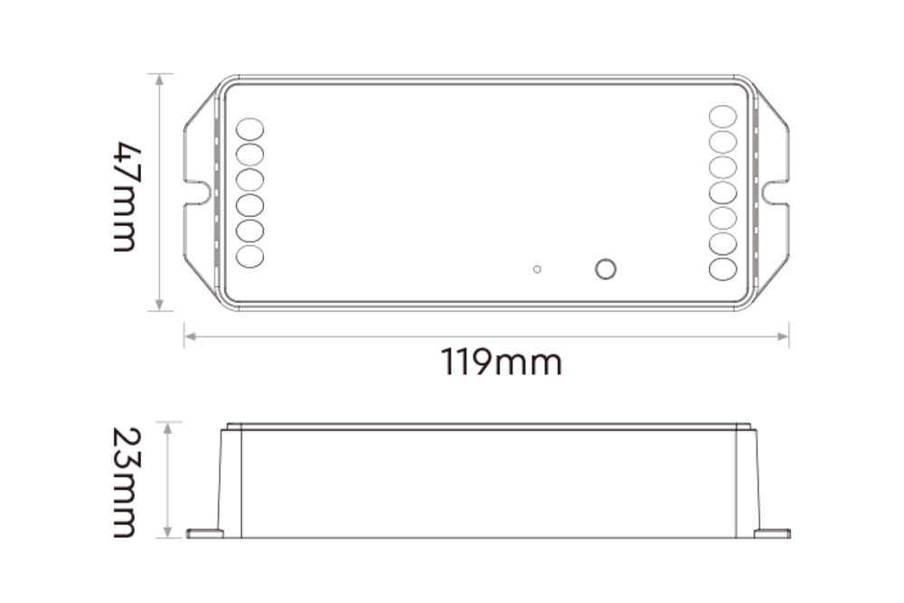 MiLight PZ5 5 in 1 SingleColor/DualWhite/RGB/RGBWW/RGB+CCT Zigbee 3.0 + 2.4G)LED Strip Controller 12-48V, 20A (separat)