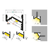 ANGLE10 V2 10mm Aufputz-Led-Profil 1m-2m