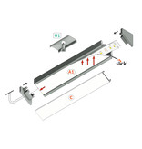 ANGLE10 V2 10mm Aufputz-Led-Profil 1m-2m