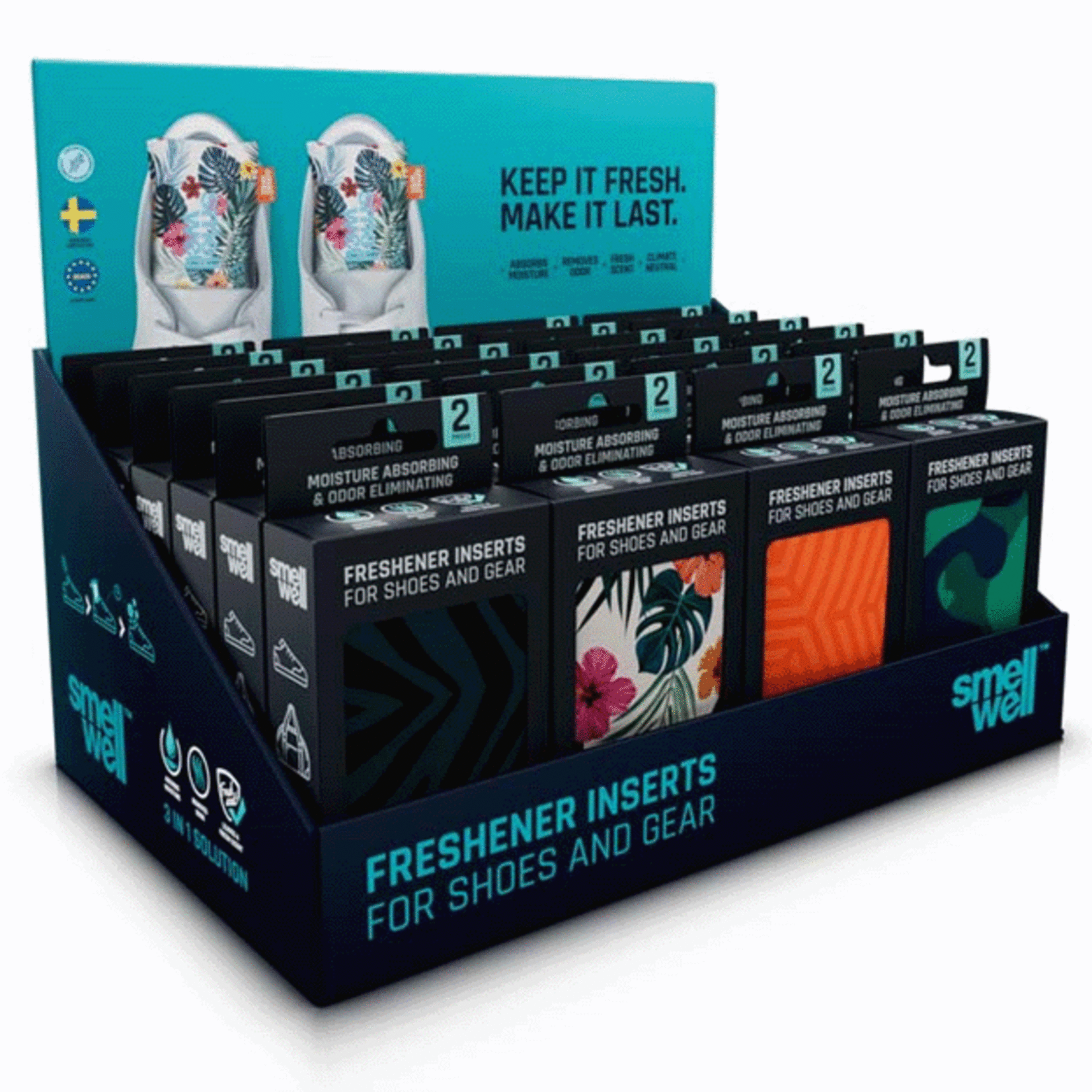 Smellwell  Active prepack met display /4 kleuren/ 6x kleur/ 24 paar