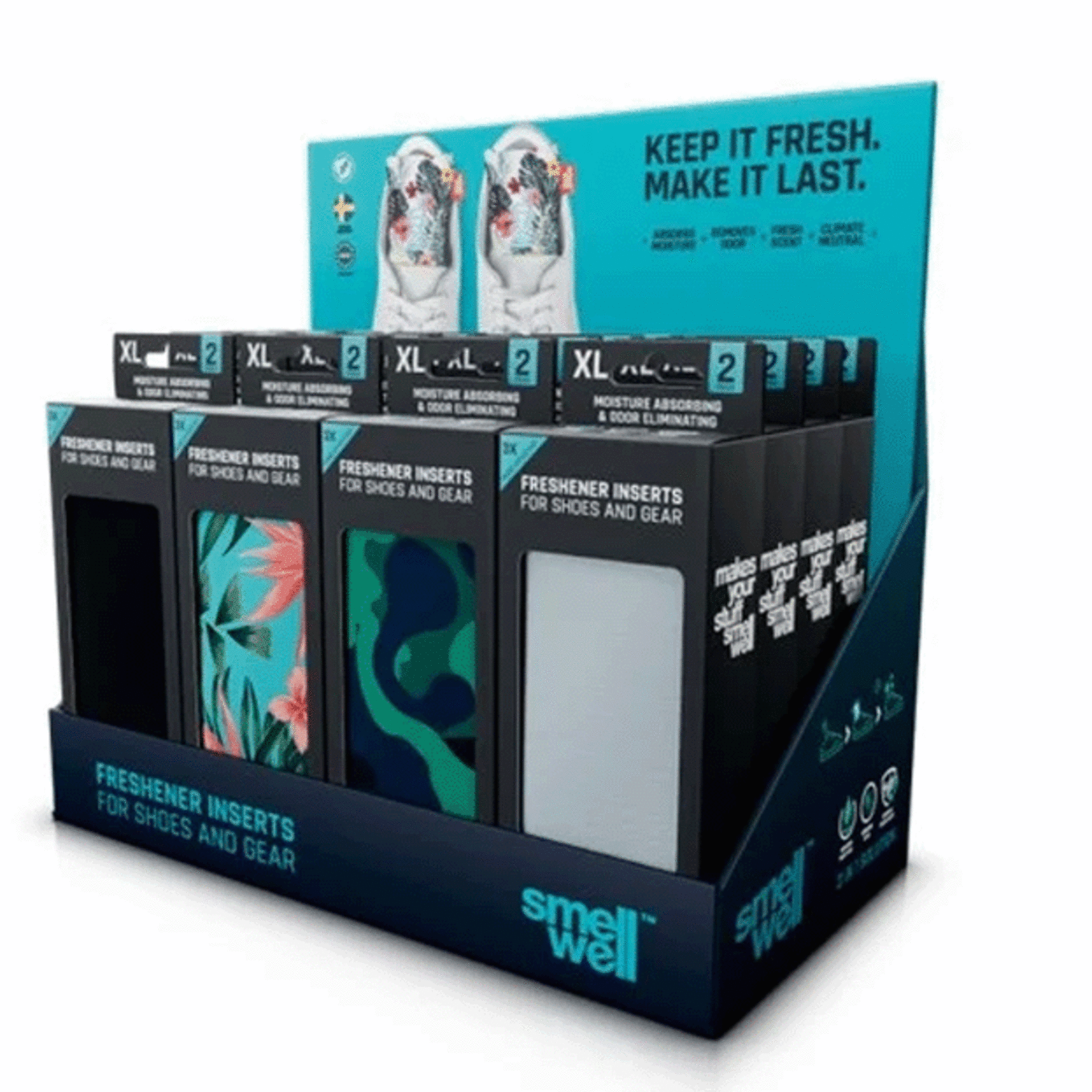 Smellwell Active XL display 4 kleuren / 16 paar