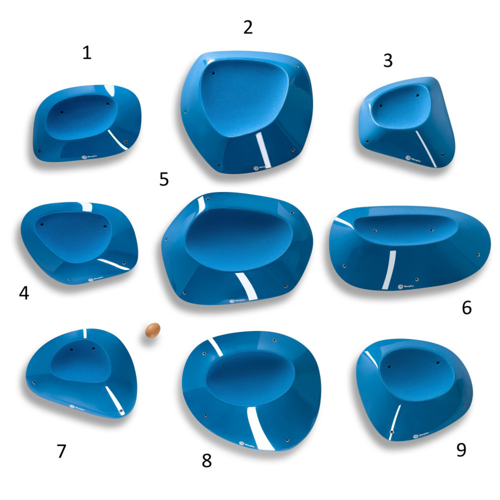 Morpho Craters "  WHITE " 9 Macro's Dual Text