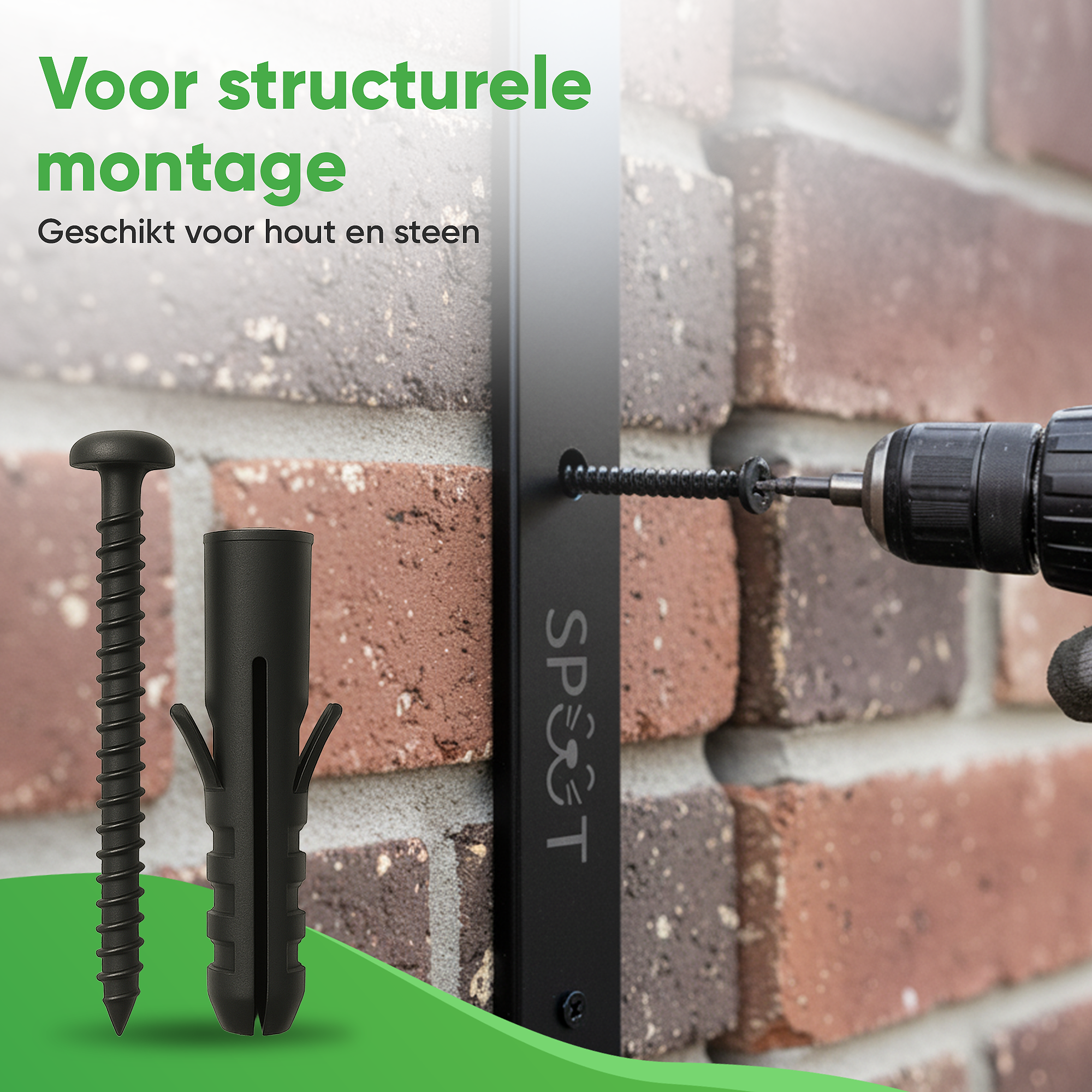 SPUUT SPUUT Schroeven set - Torx - Zwart - 20x Schroeven - 20x Pluggen