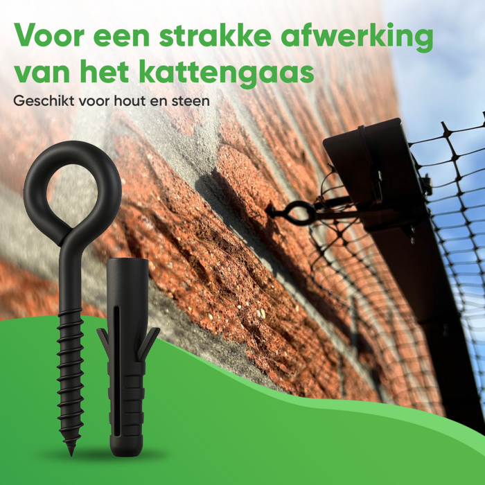 SPUUT Schroefogen set - Zwart - 20x Schroefogen - 20x Pluggen