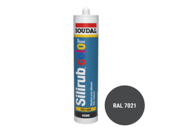 Soudal Silirub Color Siliconenkit RAL 7021 300ml