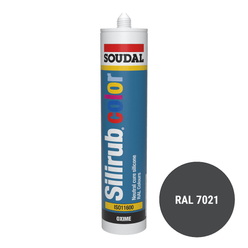 Soudal Silirub Color Siliconenkit RAL 7021 300ml