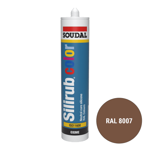 Soudal Silirub Color Siliconenkit RAL 8007 300ml