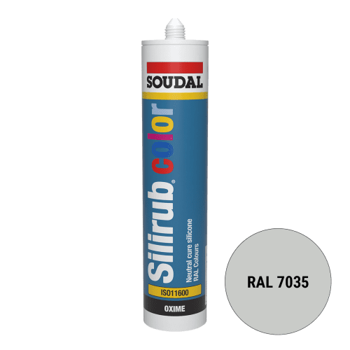 Soudal Silirub Color Siliconenkit RAL 7035 300ml