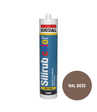 Soudal Soudal Silirub Color Siliconenkit RAL 8025 300ml