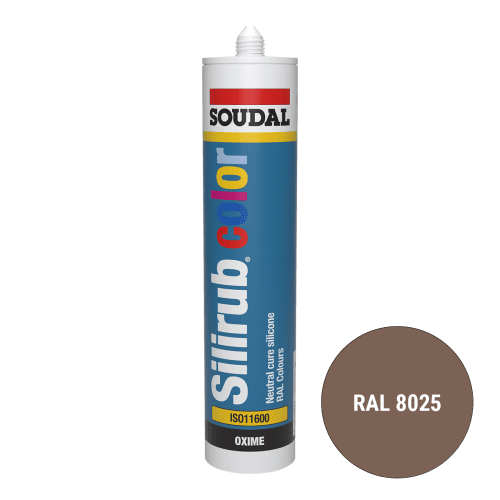 Soudal Silirub Color Siliconenkit RAL 8025 300ml