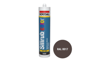 Soudal Silirub Color Siliconenkit RAL 8017 300ml
