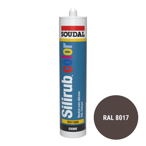Soudal Silirub Color Siliconenkit RAL 8017 300ml