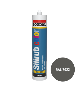 Soudal Soudal Silirub Color Siliconenkit RAL 7022 300ml