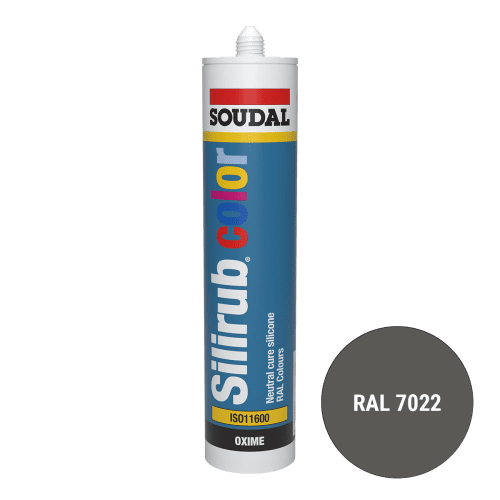 Soudal Silirub Color Siliconenkit RAL 7022 300ml