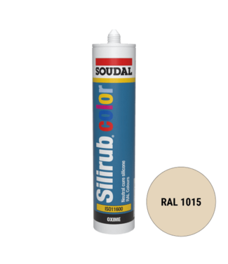 Soudal Soudal Silirub Color Siliconenkit RAL 1015 300ml