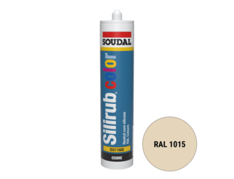 Soudal Silirub Color Siliconenkit RAL 1015 300ml