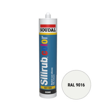 Soudal Soudal Silirub Color Siliconenkit RAL 9016 300ml