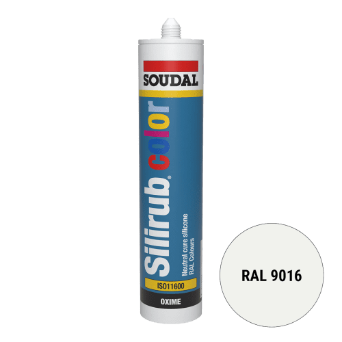 Soudal Silirub Color Siliconenkit RAL 9016 300ml