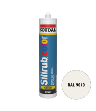 Soudal Soudal Silirub Color Siliconenkit RAL 9010 300ml