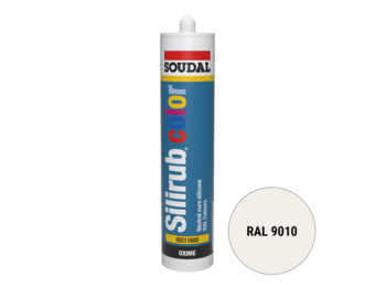 Soudal Silirub Color Siliconenkit RAL 9010 300ml