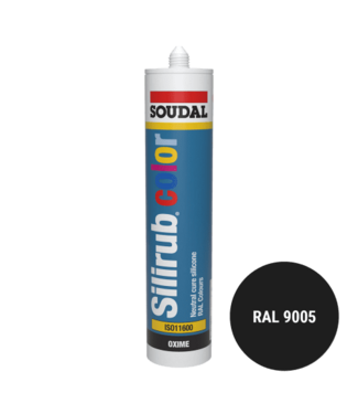 Soudal Soudal Silirub Color Siliconenkit RAL 9005 300ml