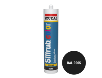 Soudal Silirub Color Siliconenkit RAL 9005 300ml