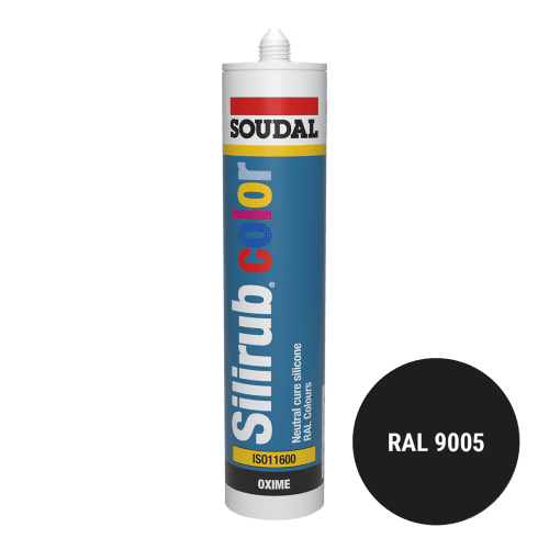 Soudal Silirub Color Siliconenkit RAL 9005 300ml