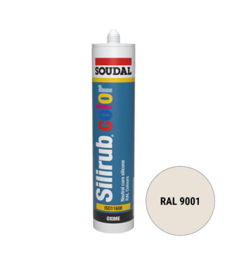 Soudal Soudal Silirub Color Siliconenkit RAL 9001 300ml
