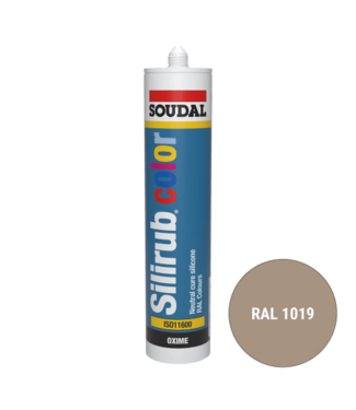Soudal Soudal Silirub Color Siliconenkit RAL 1019 300ml
