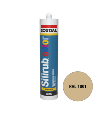 Soudal Soudal Silirub Color Siliconenkit RAL 1001 300ml