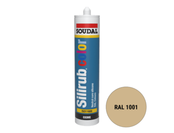 Soudal Silirub Color Siliconenkit RAL 1001 300ml