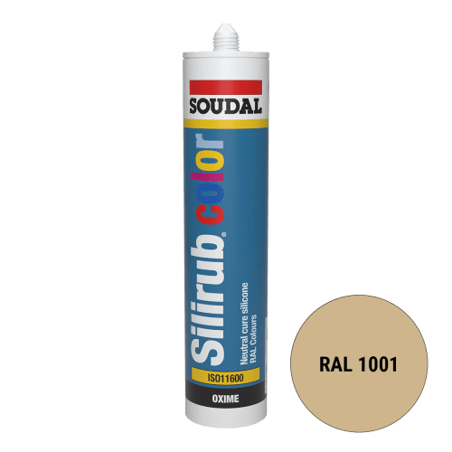 Soudal Silirub Color Siliconenkit RAL 1001 300ml