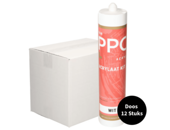 Acrylaat kit wit 300ml ds. 12 stuks