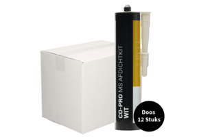 Co-pro MS afdichtkit wit overschilderbaar 290ml ds. 12 stuks