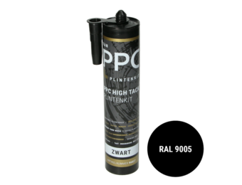PPC High Tack Plintenkit Zwart RAL 9005 290ml