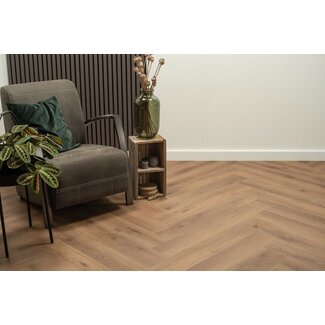 Floer Floer Walvisgraat Click PVC – Narwal Nootbruin