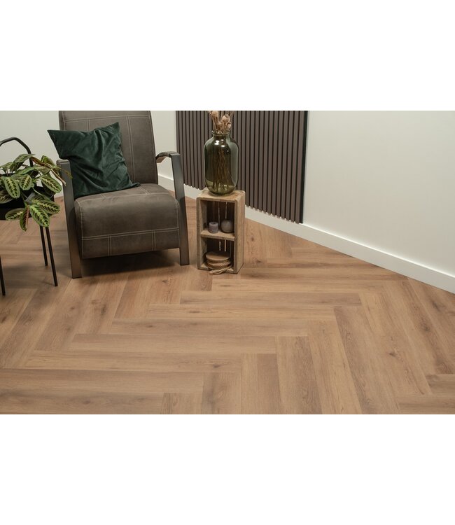 Floer floer-walvisgraat-click-pvc-narwal-nootbruin